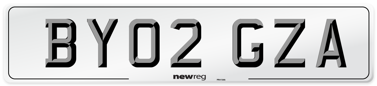 BY02 GZA Number Plate from New Reg